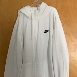 White Nike full zip up